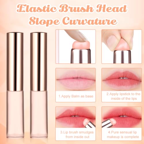 MAYCREATE® 6PCS Silicone Lip Applicator, Silicone Lip Brush, Silicone Brush for Lipstick Lip Balm, Concealer Applicator with Dustproof Cap for Lip Gloss, Lip Tint, Lip Mask - Pink MAYCREATE® 6PCS Silicone Lip Applicator, Silicone Lip Brush, Silicone Brush for Lipstick Lip Balm, Concealer Applicator with Dustproof Cap for Lip Gloss, Lip Tint, Lip Mask - Pink